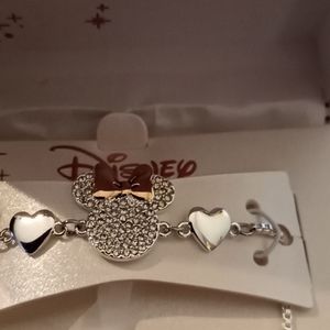 Minnie Mouse crystal toggle bracelet
